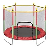 Trintion Kinder Bodentrampolin 140cm Durchmesser | Sicherheitsnetz | Outdoor...