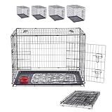 Arebos Hundekäfig 63 x 45 x 51 cm | Hundetransportbox Auto klappbar | Hundebox...
