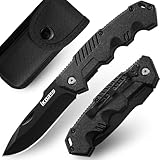 IKORES Klappmesser (Zweihandmesser),Taschenmesser mit Aluminiumgriff und...