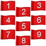 Riakrum Mini-Golfflaggen für Hof, 22,6 x 14,5 cm, 1–9 Nylon-Golf-Pin-Flaggen...