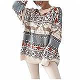 Weihnachten Pullover Damen,Damen Norweger Original Freundinnen Pullover Damen...