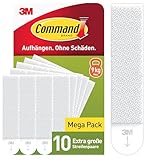 Command Klebestreifen, Vorteilspack 10x2 X-Large (20 Strips), Weiß, Für...