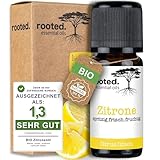 rooted.® BIO Zitronenöl 10ml [100% NATURREIN] - Echte Zitrone - Citrus limon -...