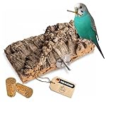 Einzigartiges, hochwertiges Korksitzbrett 20 x 10 cm Vogelsitzbrett Sitzstange...