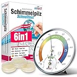 Schimmeltest + Thermohygrometer: Zum Check der Schimmelbelastung für bis zu 6...