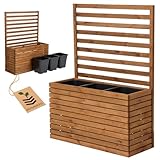 Pflanzkübel mit Rankgitter Spalier mit Pflanzkasten Blumenkasten aus Holz für...