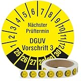 Mehrjahresprüfplaketten 2025-2030 - Nächster Prüftermin DGUV Vorschrift 3 -...