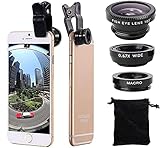 Kit d'objectif 3 en 1 Pour téléphone Portable, objectif Macro fisheye Grand...