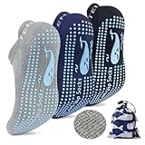 TENQUAN 3 Paare Yoga Socken Damen Anti Rutsch, Rutschfeste Socken für Damen...