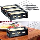 Rosenstein & Söhne Racletteofen mit Kerzen: 3er-Set Teelicht-Raclette, mit...