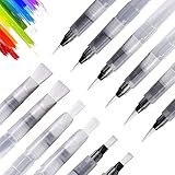 UPINS Wassertankpinsel Stifte, 12 Stück Aquarell Wasserpinsel Auffüllbare...