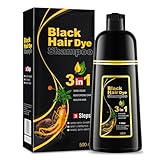 Schwarzes Haarfärbeshampoo Sofort-Haarfarben-Shampoo Haarfärbemittel...