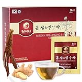 SAMSIDAE Koreanischer Panax roter Ginseng mit Ingwertee – Box mit 50 Beuteln...