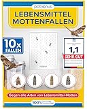 Patronus Lebensmittelmotten-Falle [10 Stück Vorteilspack] - Mottenfalle gegen...