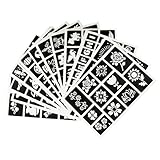 Glitzer Tattoo Schablonen,Temporäre Tattoo Schablonen, 14 Blätter 182 Stück...