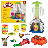 Play-Doh Smoothie Mixer, Bastelset mit Küche, 2 x 57g & 3 x 28g Dosen Bunte...