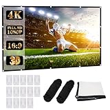 wllqinte Beamer Leinwand 100 Zoll, Projektionsleinwand 16: 9 HD, Faltbarer...