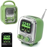 Divoom Tiivoo-2 tragbarer Bluetooth-Lautsprecher mit FM-Radio, Pixel Retro Mini...