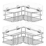 Menbyci Duschablage Ohne Bohren 2 STK, Duschregal Eckregal Badregal SUS304...