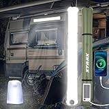 Qoolife LED Campinglampe Aufladbar, Faltbare Solar Camping Lampe Energienbank...