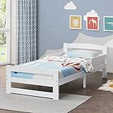 Juskys Jugendbett Arona 90x200 cm mit Lattenrost - Bettgestell aus Massivholz -...