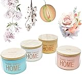 Selldorado 4X Duftkerze in Duftrichtung Rose, White Cotton, Jasmine, Melone -...