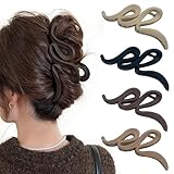 4 Stück Große Haarklammer mit Wellenform, 13cm Haarspangen für dickes Haar...