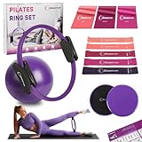 Goocrun Pilates Ring Set Exercise Equipment with Exercise Bands Resistance Bands...