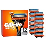 Gillette Fusion 5 Rasierklingen, 12 Ersatzklingen für Nassrasierer Herren mit...