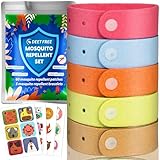 Mückenschutz Armband Set - 5 Stück Mückenarmband + 60 Stück Anti Mücken...