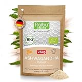 Raibu Bio Ashwagandha Pulver 250g -Withania somnifera - 100% Rein, Ashwagandha...