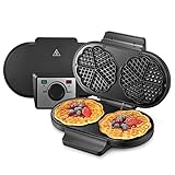 HOUSNAT Waffeleisen Herzform Doppelt Herzwaffeln, 1300 W, Waffelmaker für 10...