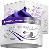 Vitamins Keratin Haarkur Silber Haar Maske - Shiny Hair Haarmaske für...