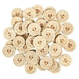 50 Stück 20mm Handmade Knöpfe Holz „Handmade with love“ Holzknopf Runde...