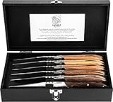 Laguiole Style de Vie Steakmesser Luxury Line, 6-teilig, Gemischtes Holz