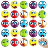 24Pcs Anti Stress Spielzeug Bälle,5CM Lustige Gesichter Softball,Mini Lächeln...