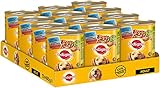 Pedigree Hundefutter Nassfutter mit 3 Sorten: Rind, Lamm und Huhn in Pastete, 12...