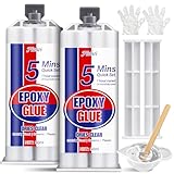 2K Epoxidkleber Extra Stark 100 ml - 5 Minuten Schnellhärtender Kraftkleber...