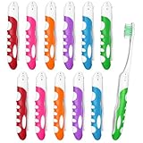 12 Stück Reise Zahnbürste, Klappbare Reisezahnbürste Travel Toothbrush für...