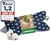 Herbalind NEU Leseknochen Lesekissen Nackenkissen als Buchstütze - 40 x 18 cm...