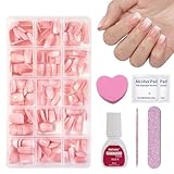 OKAQEE 240 Stück Short Falsche Nägel Tips Set - Kurz Natürliche Künstlich...