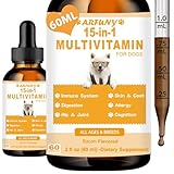 15 in 1 Multivitamin für Hunde - 60ML Nahrungsergänzungen Vitamine für Hunde...