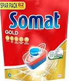 Somat Gold Spülmaschinen Tabs (82 Tabs), Geschirrspül Tabs für strahlend...