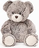 Uni-Toys - Teddybär, superweich (Dunkelbraun) - 24 cm (Höhe) - Plüsch-Bär,...