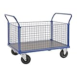 Vierwandwagen Gitterwagen 1.166 x 700 x 1.020 mm, Traglast: 500 kg - blau