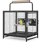 Yaheetech Vogelkäfig Reisevogelkäfig mit Handgriff Vogelvoliere...