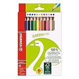 Umweltfreundlicher Dreikant-Buntstift - STABILO GREENtrio - 12er Pack - mit 12...