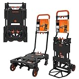 BLACK+DECKER 2-in-1 Sackkarre und Plattformwagen - Transportkarre max. 55KG -...