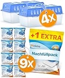 Idelia® 4x Luftentfeuchter + 9 Nachfüllpacks - Raumentfeuchter Luftentfeuchter...