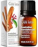 Gya Labs Ätherisches Australisches Sandelholzöl Öl für Haut und Haare - 100%...